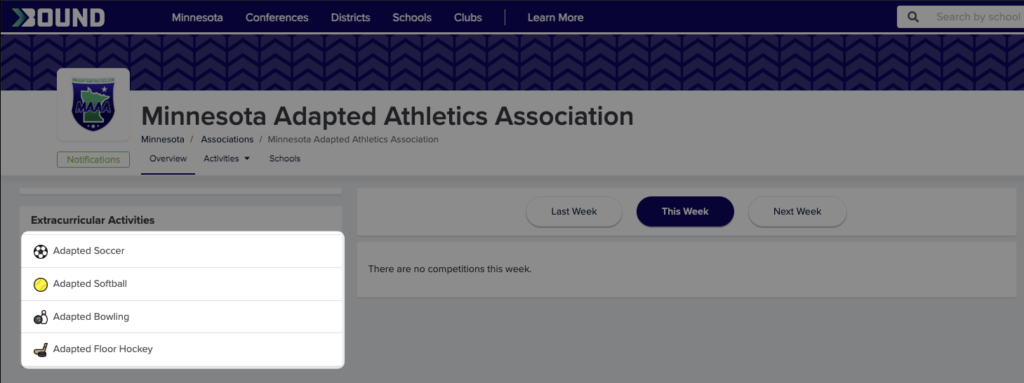 MAAA Bound - Choose a sport